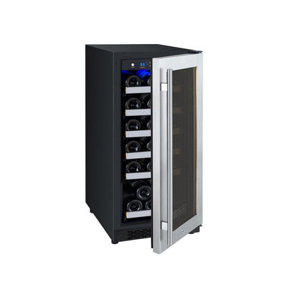 Allavino 15" Wide FlexCount II Tru-Vino 30 Bottle Single Zone Stainless Steel Wine Refrigerator